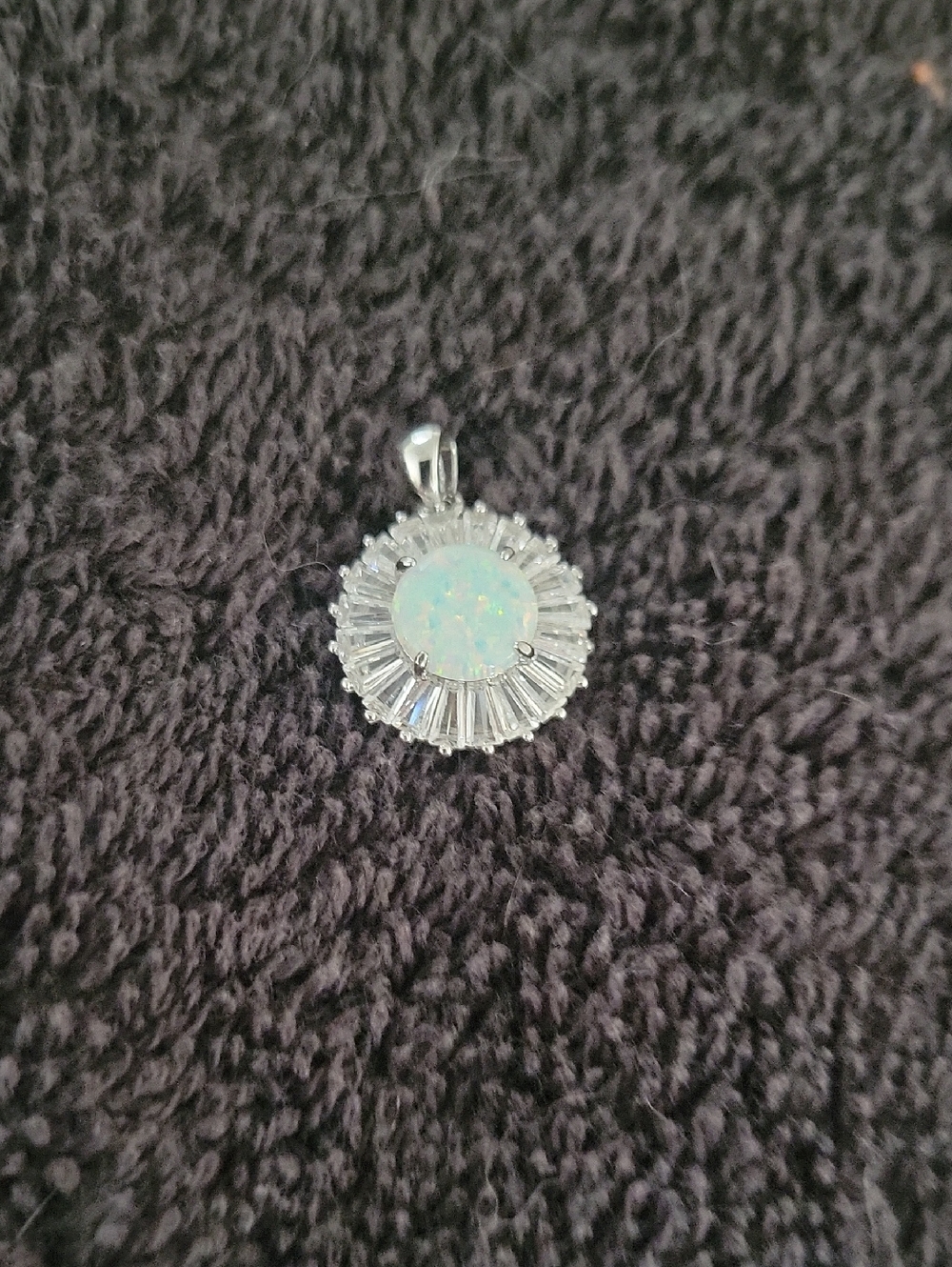 Source Unknown Opal Sunburst Pendant - Sterling Silver